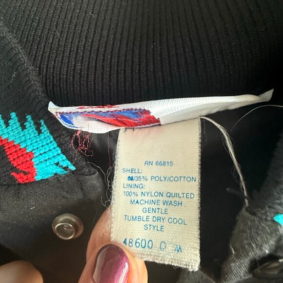 Vintage Bomber Jacket West Ark USA Southwestern Aztec Mens 2XL Western Workwear - Picture 5 of 7